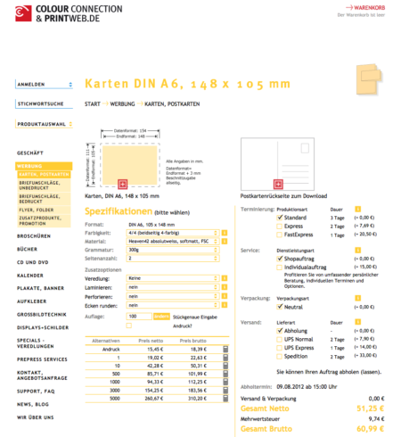 Digitaldruckauflagen bis 3.000 Exemplare auf besonderen Papieren: Online kalkulieren und bestellen