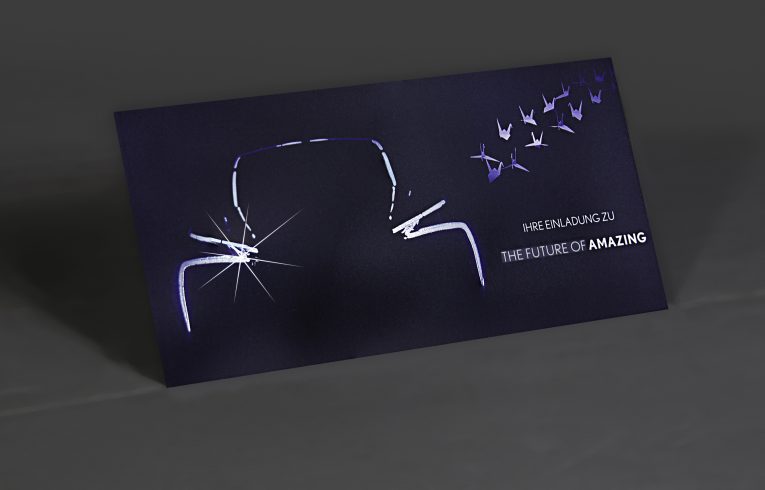 Einladungskarte mit partiellem UV-Lack