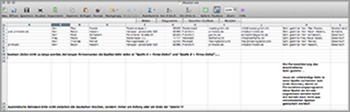 Excel-Mustertabelle für personalisierten Digitaldruck