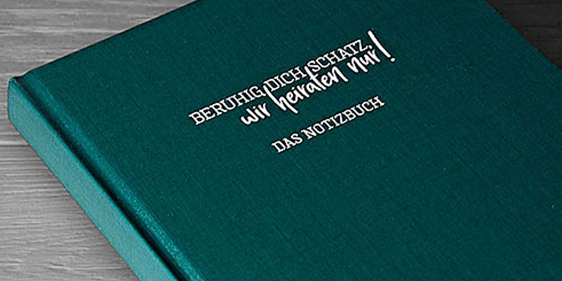 Notizbuch in Kleinauflage mit Vinyleinband